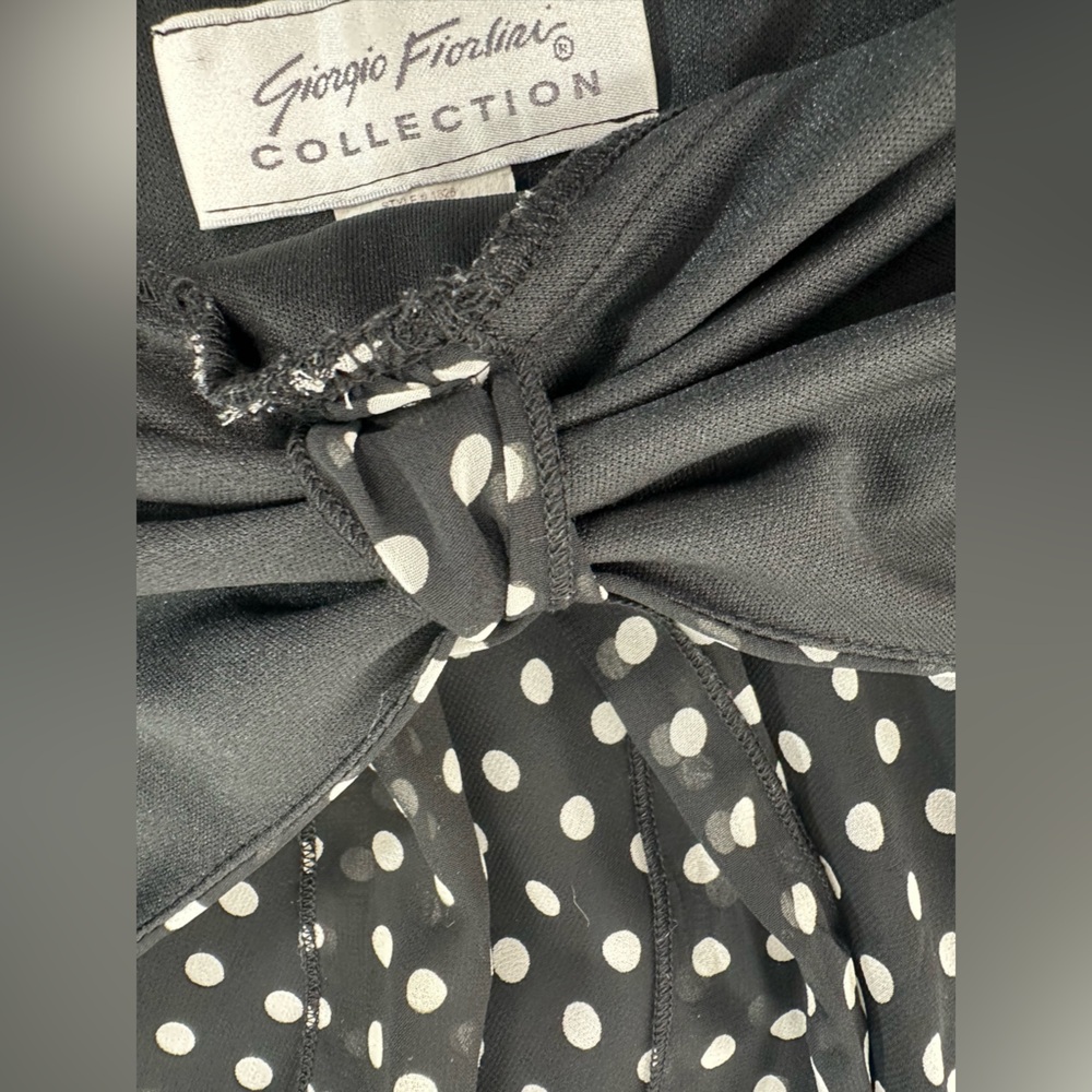 Vintage Giorgio Fiorlini Polka Dot Slip Dress 90s Pinup Coquette Cocktail 12 - Picture 8 of 8